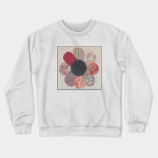 Excerpt from 3 Flowers #2-Pink Flower-Digitally Enhanced Crewneck Sweatshirt